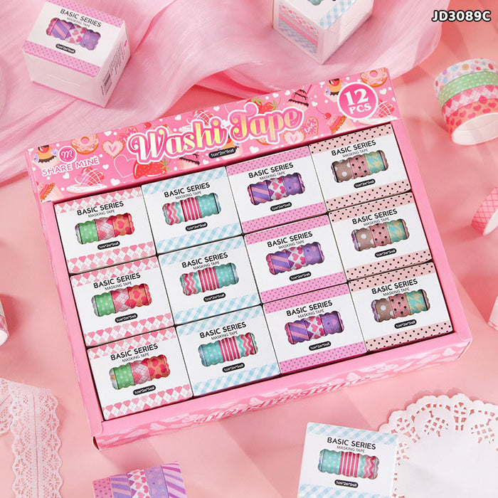 Craft Tape I Washi 5 Tapes I Pack of 12 Set