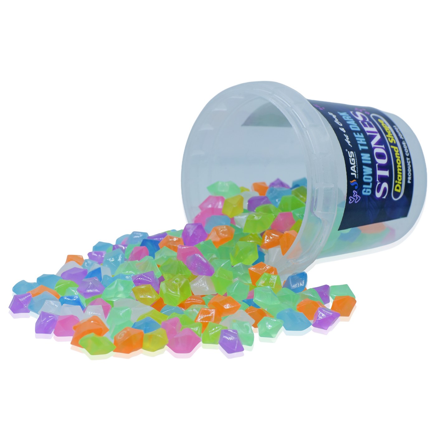 Japanese Multicolor Pebbles Glow In The Dark Gems l Art and craft l  100 Gram l
