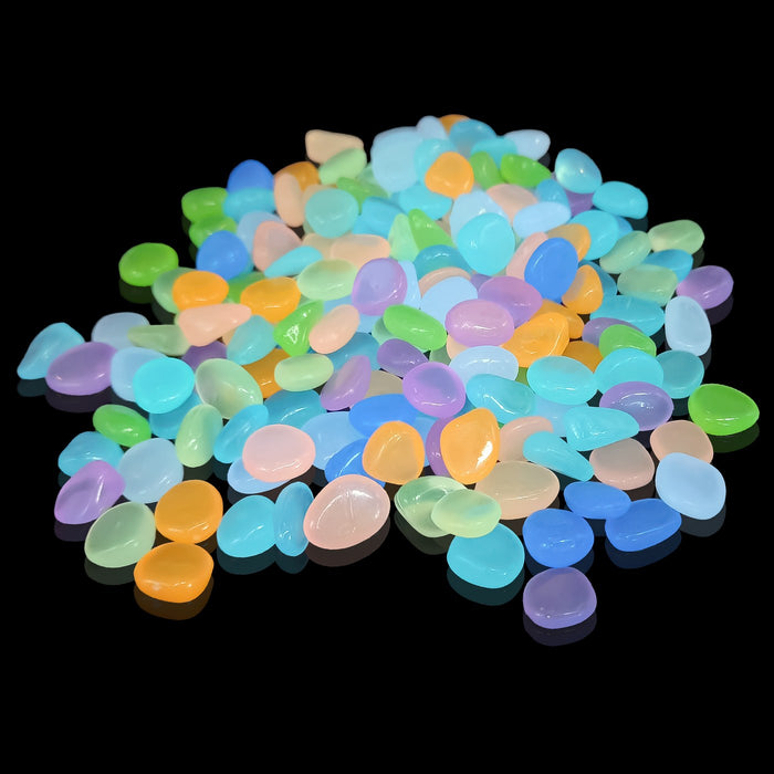 Japanese Multicolor Pebbles Glow In The Dark Gems l Art and craft l  100 Gram l