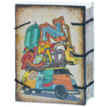 Handmade Note Book On The Road Bus Trip 7X5 JKF278