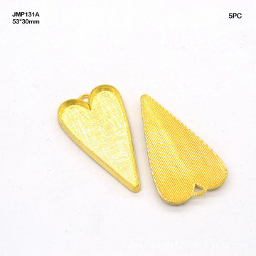 Jmp131A Heart Pendant Gold 53*30Mm 5Pc
