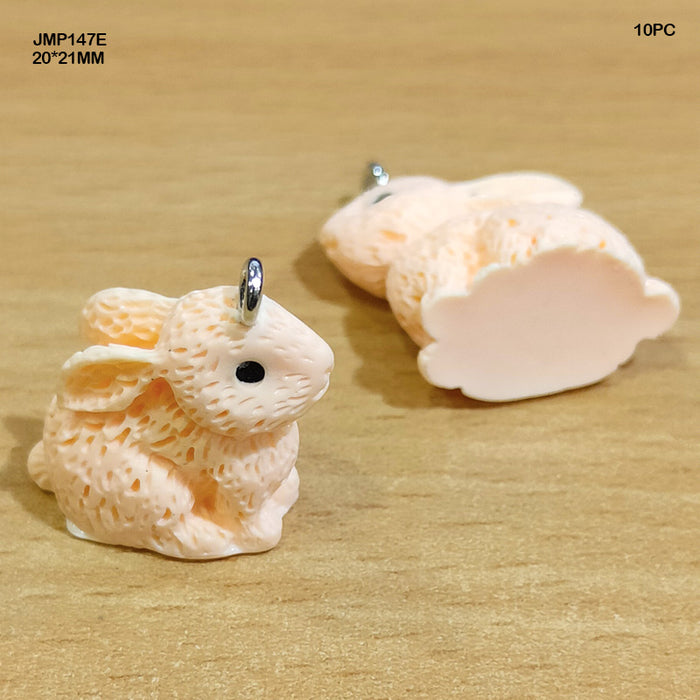 Rabbit Charm Pendants 20x21mm - Pack of 4 (Style 2)