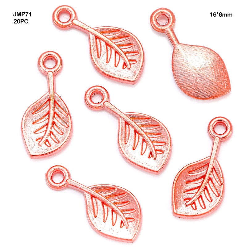 Jmp71 Pendants Leaf R Gold 16*8Mm 20Pc