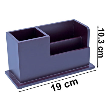 Wooden Pen Stand Desk Organizer 19 cm