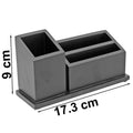 Wooden Pen Stand Desk Organizer Black 17.3 cm