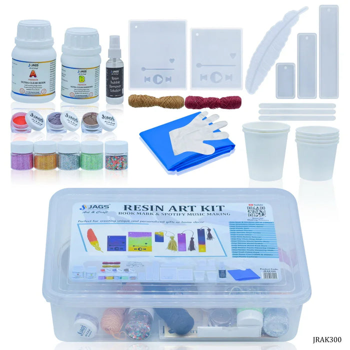 (Special Edition) Jags Resin Art Kit For Bookmark, Feather & spotify music making | JRAK300