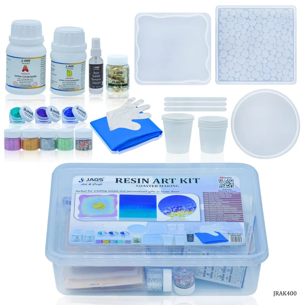 JAGS Resin Art Kit for Coaster Making | JRAK400 | DIY Resin Coaster Ki ...