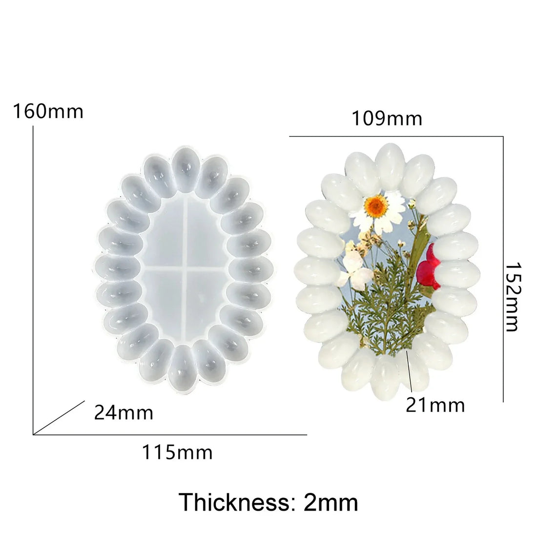 Candle & Resin Frame Bubble Silicone Mould l JSM109 l