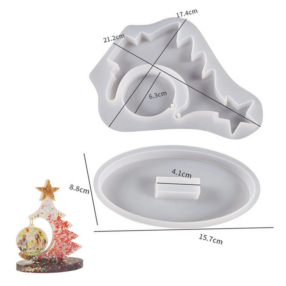 Candle & Resin Silicone MouldTree Shaped With Stand JSM114 l Pack of 1