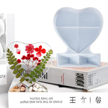 Silicone Mould Heart Photo Frame With Stand JSM115