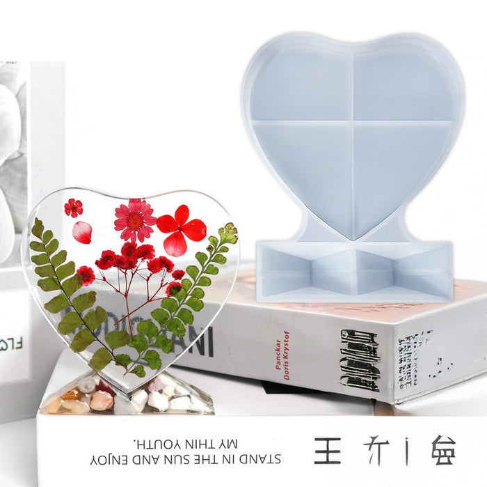 Candle & Resin Silicone Mould Heart Photo Frame With Stand l Pack of 1