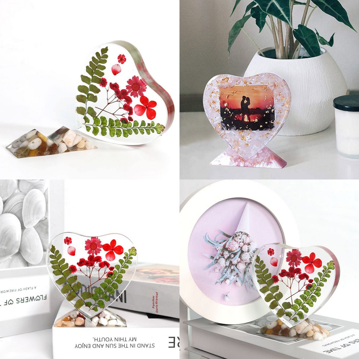 Silicone Mould Heart Photo Frame With Stand JSM115 - view 4