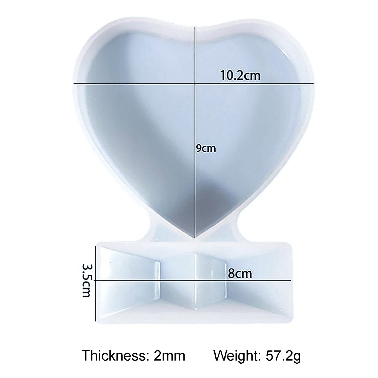 Silicone Mould Heart With Stand JSM116 - view 2