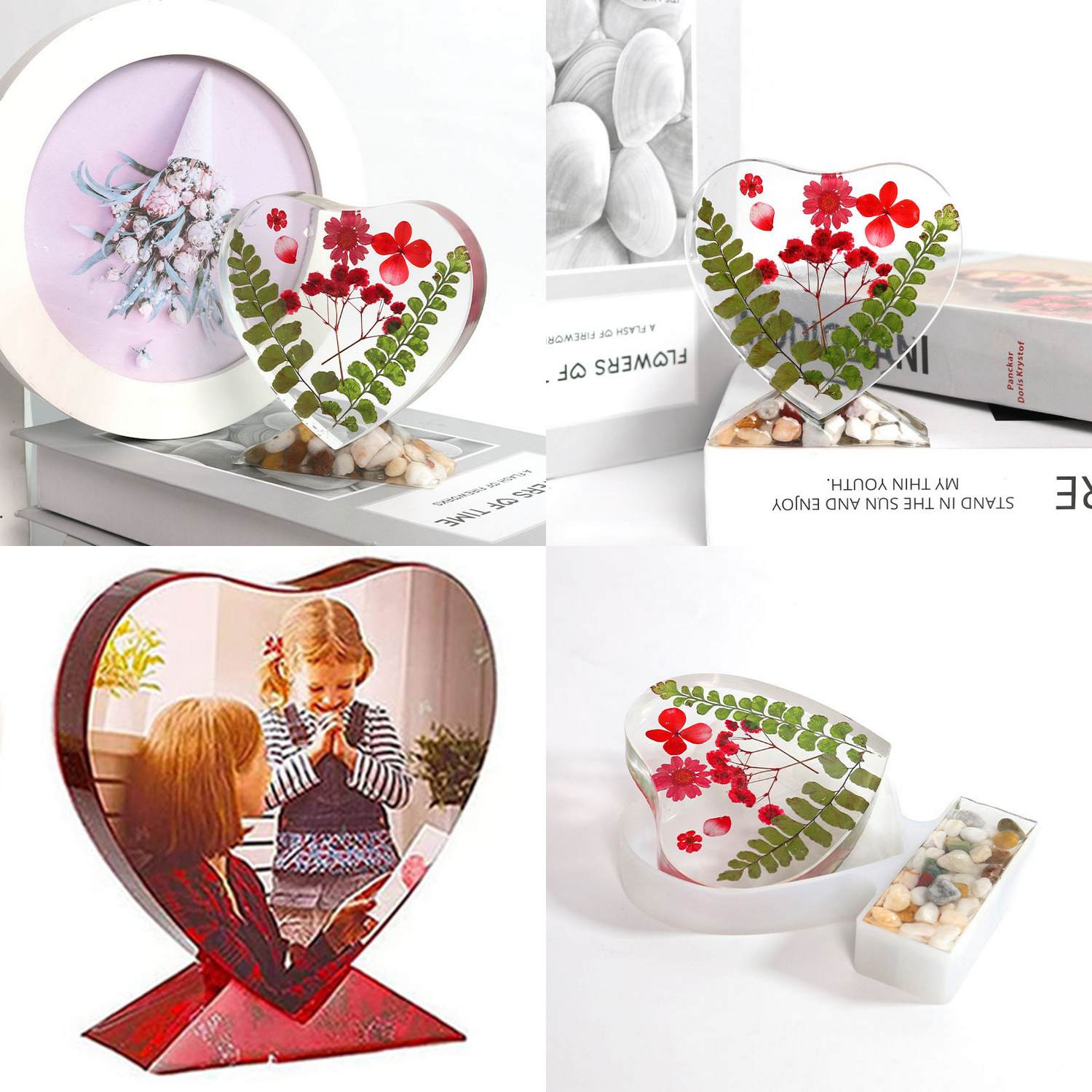 Silicone Mould Heart With Stand JSM116 - view 3