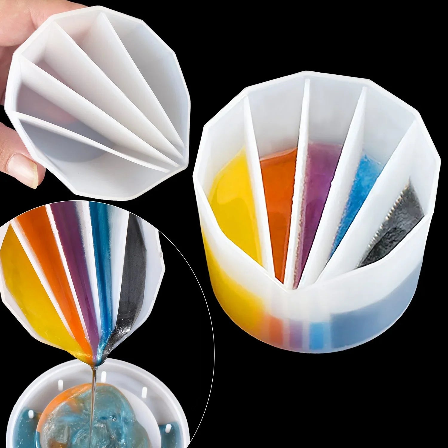 Candle & Resin Silicone Mould For Poring l Pack of 1