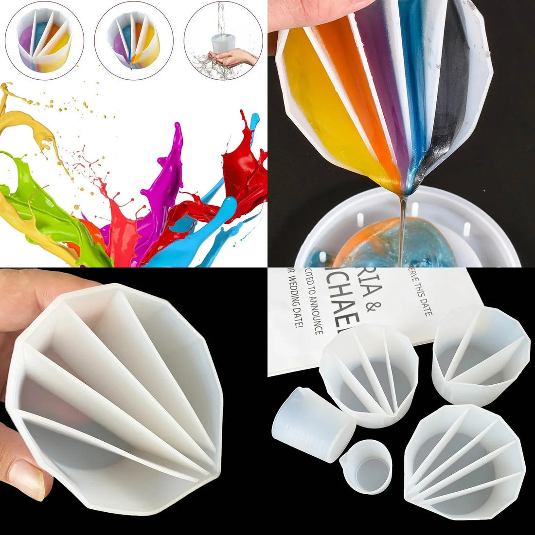 Candle & Resin Silicone Mould For Poring l Pack of 1