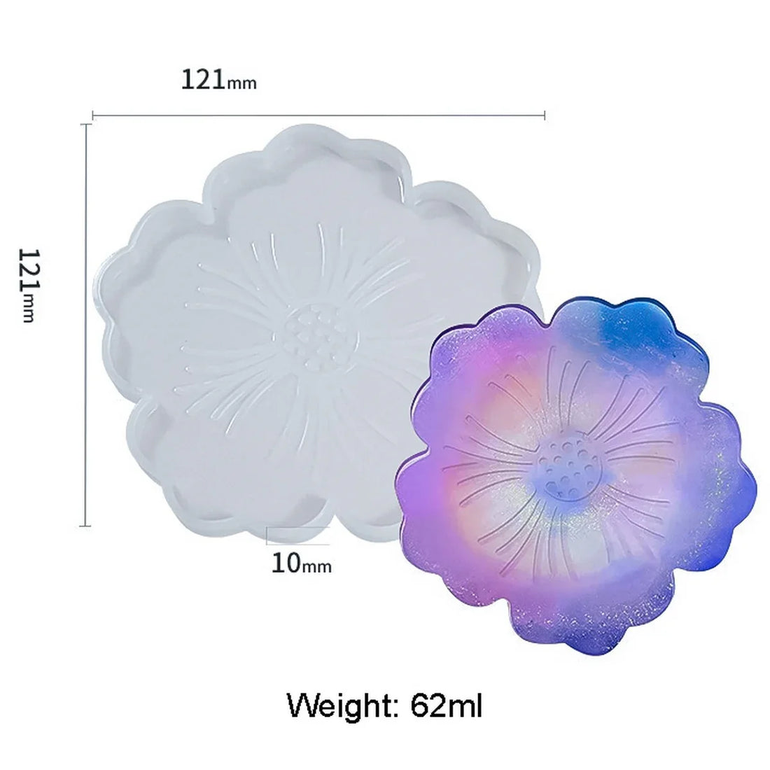 Candle & Resin Silicone Mould Open Lotus Tray Design JSM125 l Pack of 1