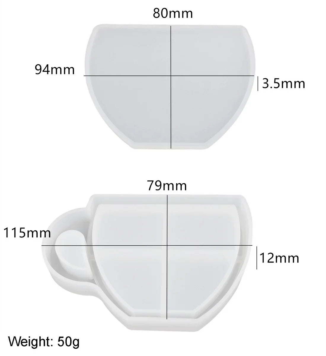 Candle & Resin  Silicone Mould 1 pcs Coffee Cup Coaster JSM126 l Pack of 1 cup