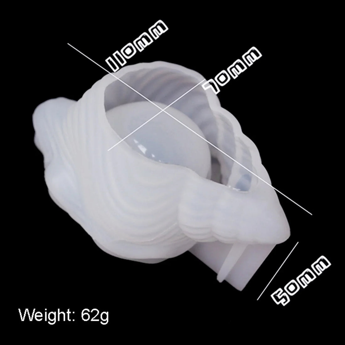 Candle & Resin Silicone Mould shell design l Pack of 1