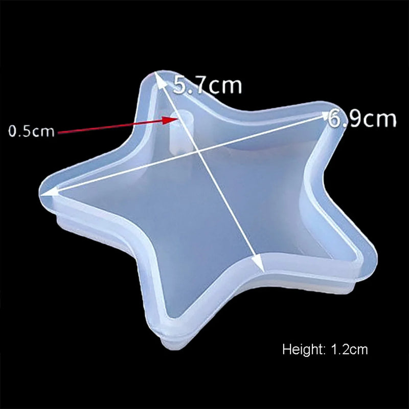 Candle & Resin Silicone Mould Star Shape Keychain JSM136 l Pack of 1