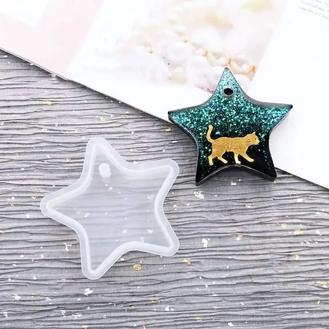 Candle & Resin Silicone Mould Star Shape Keychain JSM136 l Pack of 1