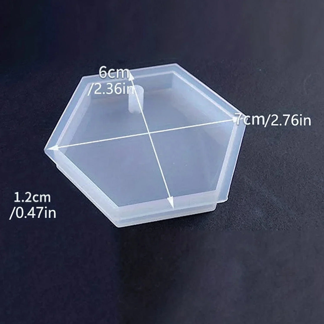 Candle & Resin Silicone Mould Hexagon Shape Keychain JSM137 l Pack of 1