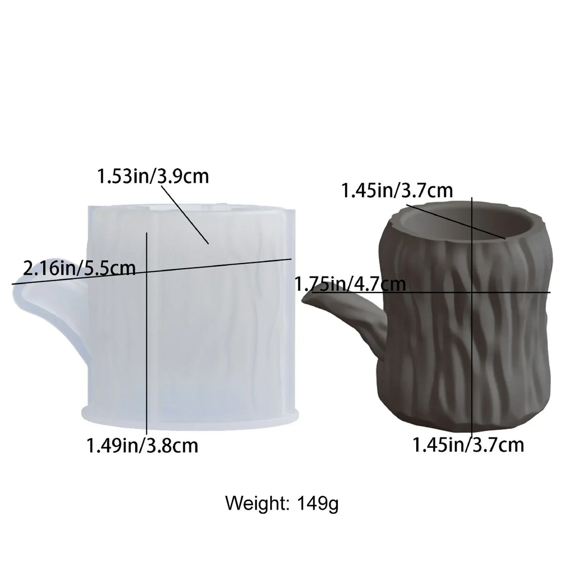 Candle & Resin   Silicone Mould Candle Pot Making JSM13 l Pack of 1