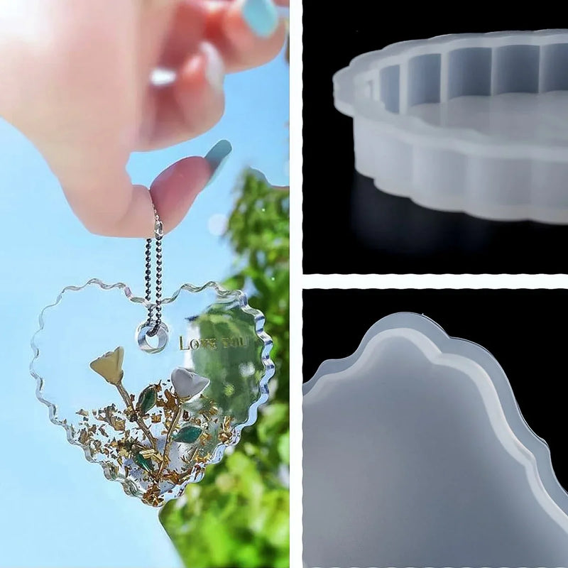 Candle & Resin Silicone Mould Design Heart Shape Keychain JSM140 l Pack of 1