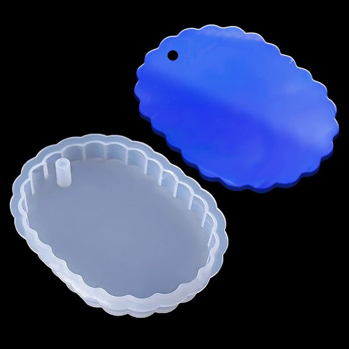 Candle & Resin Silicone Mould Design Oval Shape Keychain JSM142 l Pack of 1