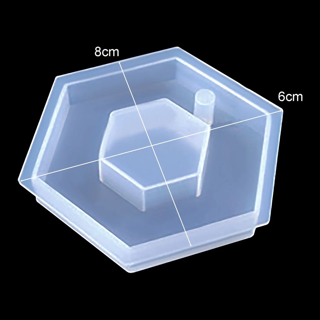 Candle & Resin Silicone Mould Hexegon Shape Keychain JSM145 l Pack of 1
