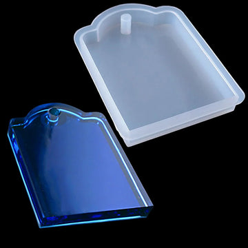 Candle & Resin  Silicone Mould Rectangle Shape Keychain JSM146 l Pack of 1