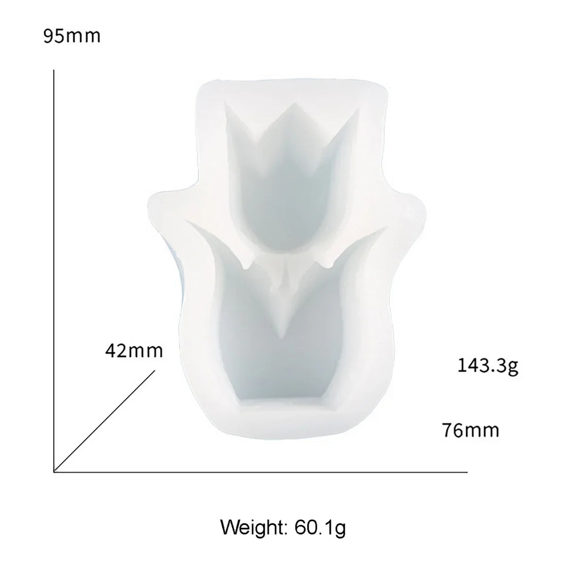 Candle & Resin Silicone Mould Flower With Petal Candle JSM168 l Pack of 1