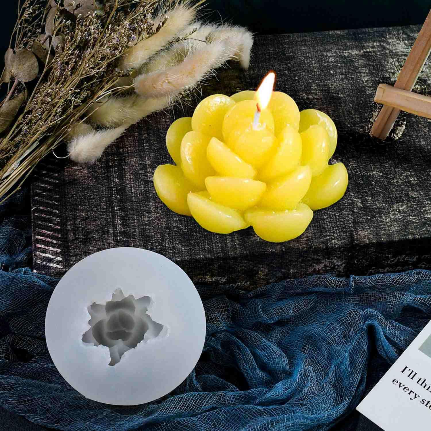 Candle & Resin Silicone Mould Flower Candle Making l Pack of 1
