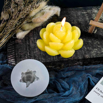 Candle & Resin Silicone Mould Flower Candle Making l Pack of 1