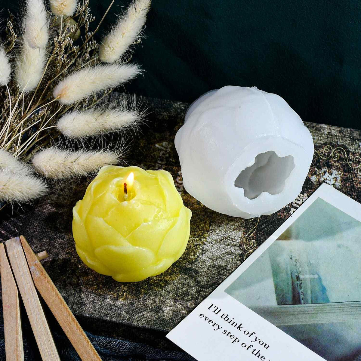 Candle & Resin Silicone Mould Flower Candle Making l Pack of 1