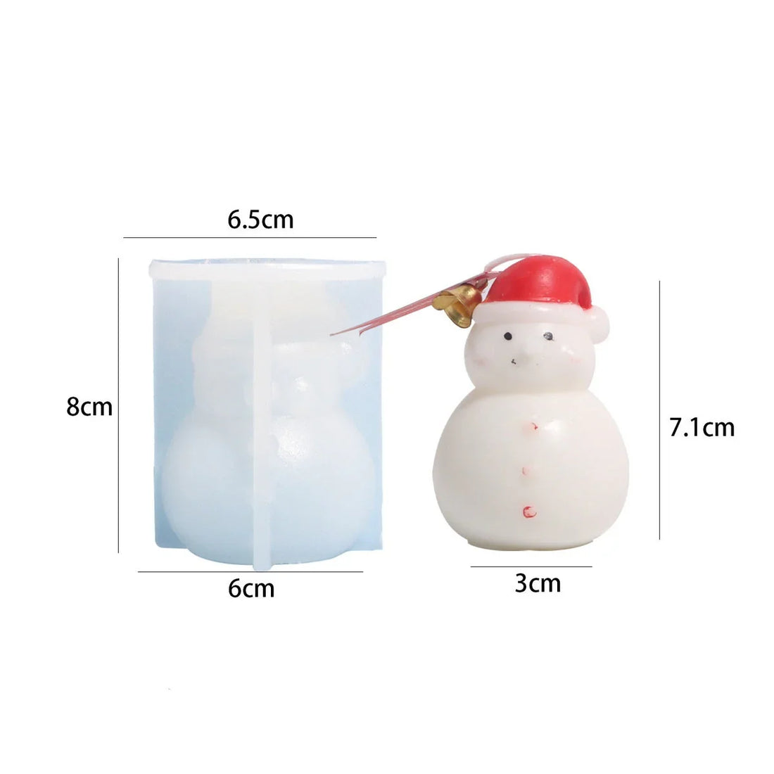 Candle & Resin Silicone Mould Snowman Candle JSM178 l Pack of 1