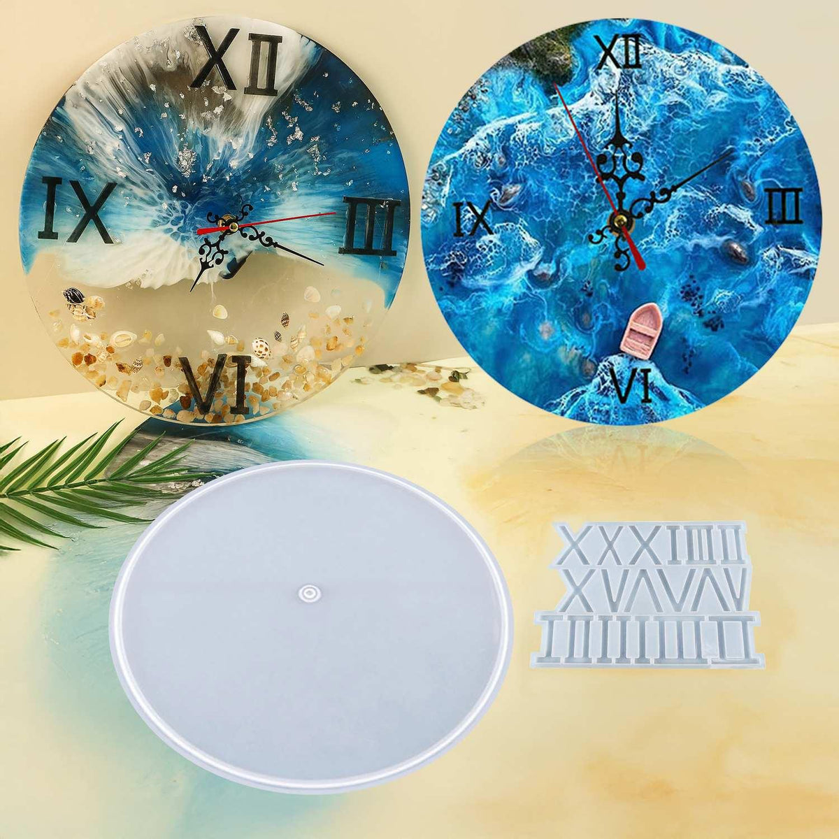 Candle & Resin Silicone Mould Clock With Roman Number l Pack of 1
