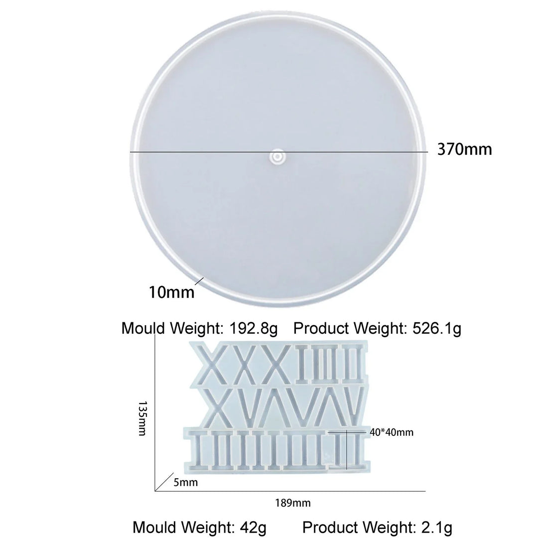 Candle & Resin Silicone Mould  Clock With  Roman Number l Pack of 1