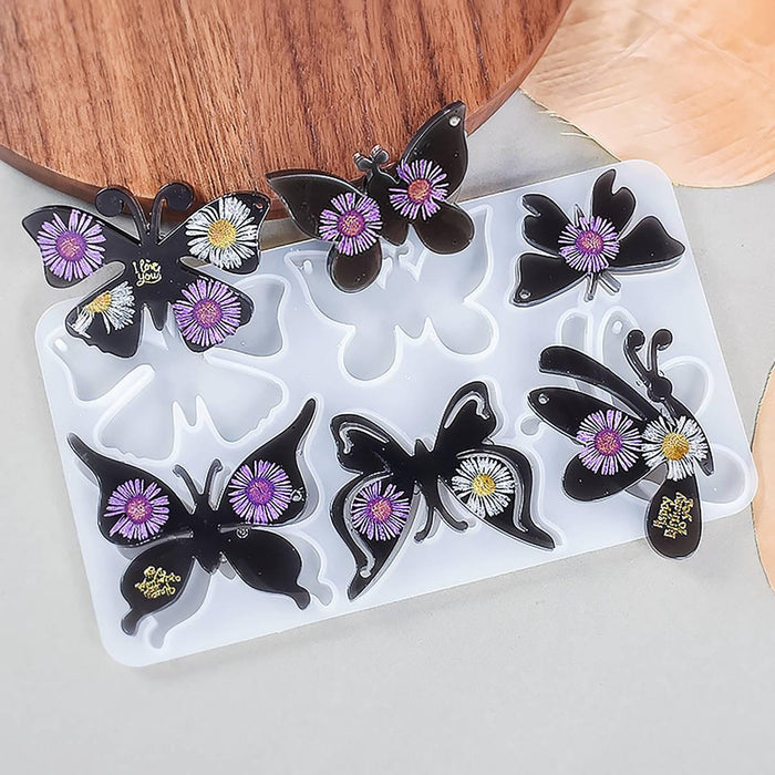 Candle & Resin Silicone Mould Butterfly Shape Keychain Design JSM4 l Pack of 1