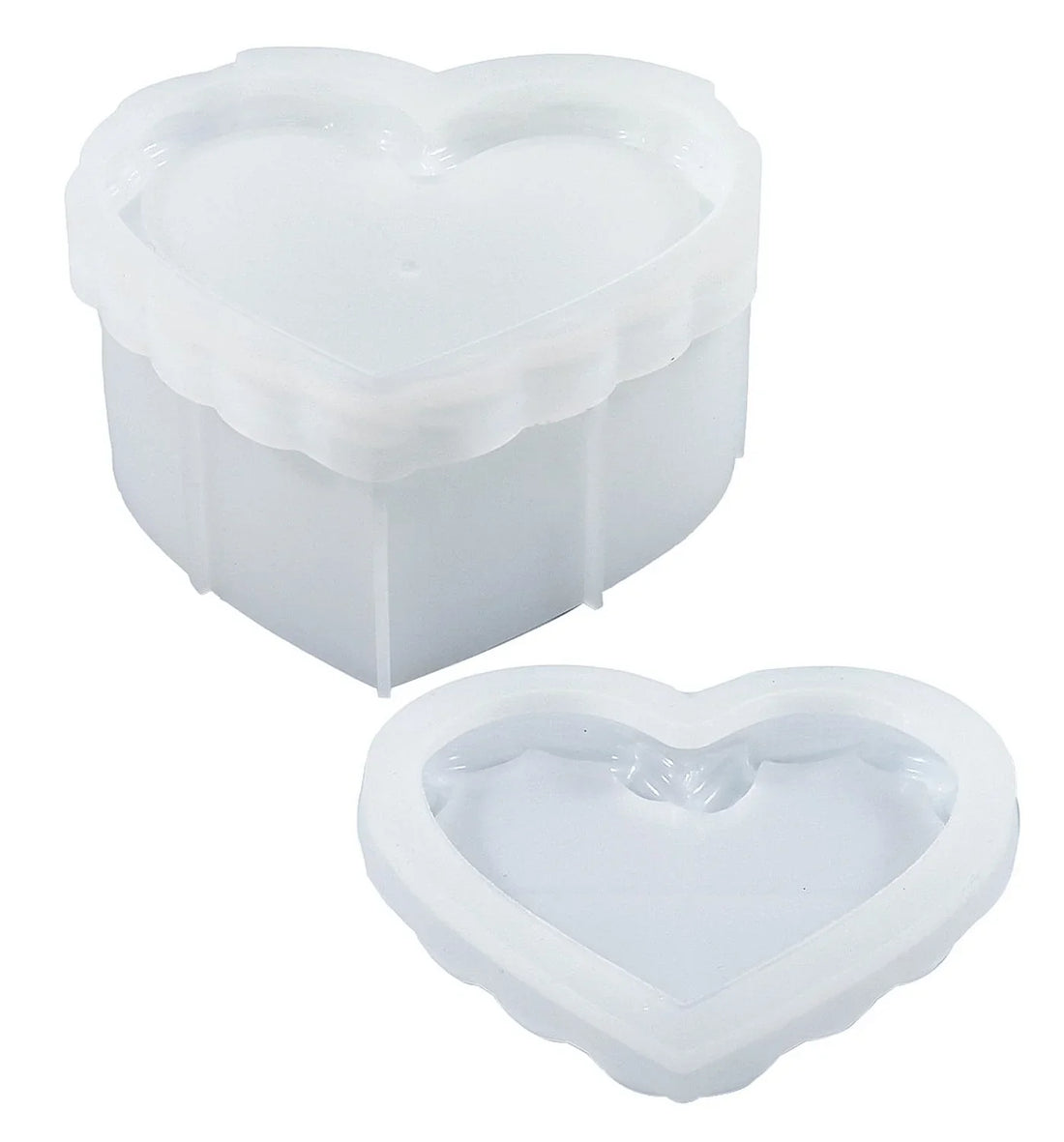 Candle & Resin Silicone Mould Heart Shape Storage Box JSM41 l Pack of 1