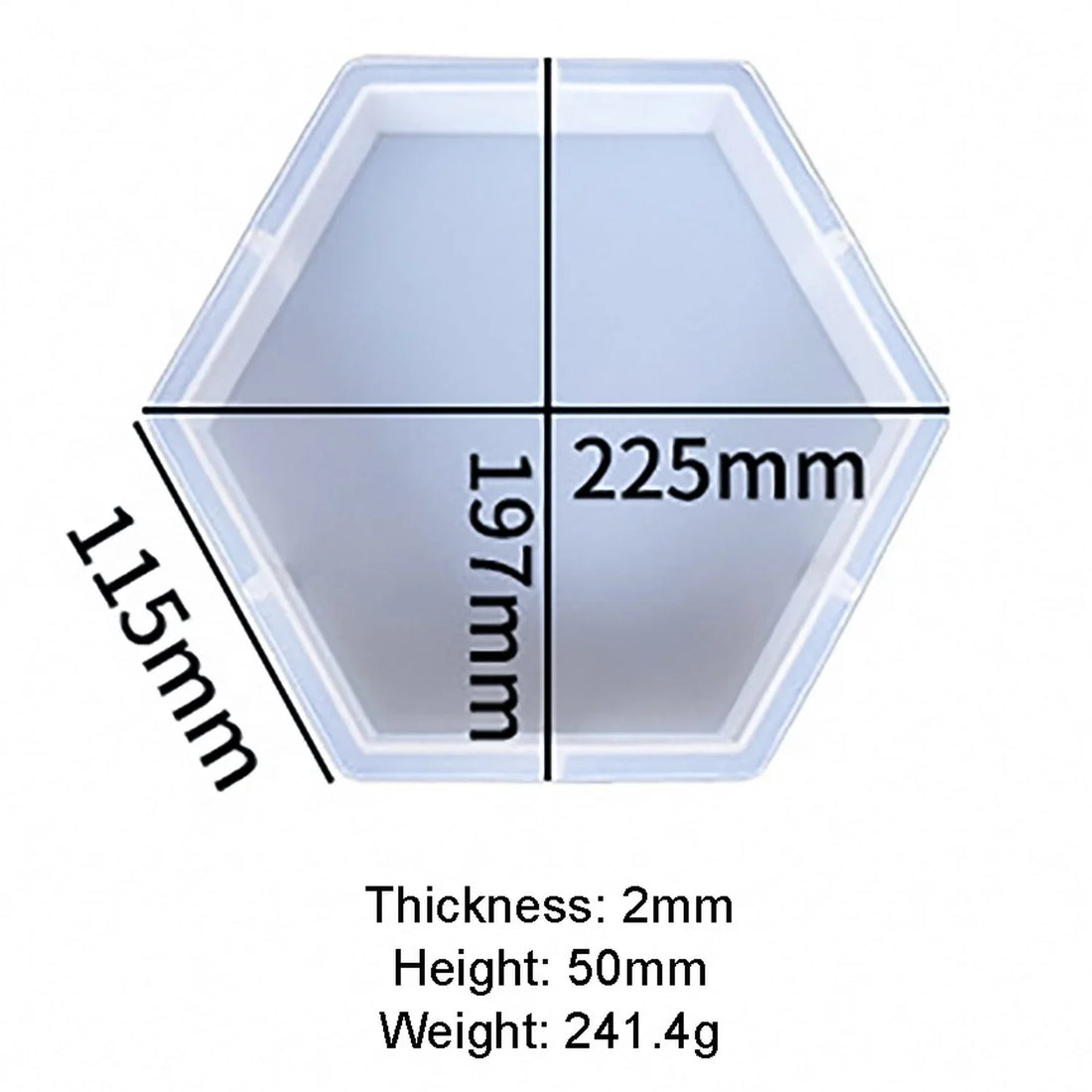 Candle & Resin Silicone Mould Hexagon Shape Deep Casting JSM46 l Pack of 1