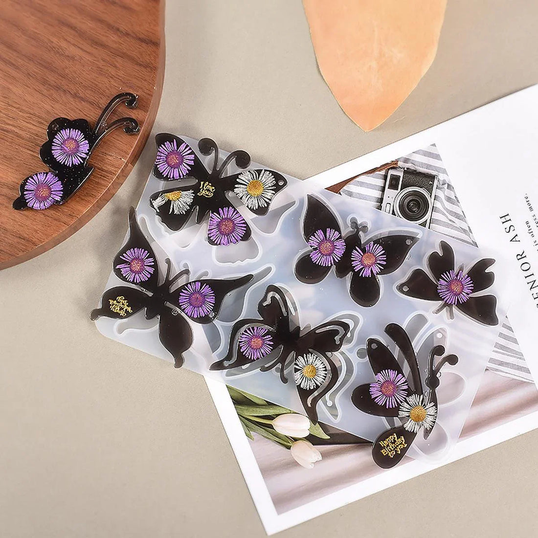 Candle & Resin Silicone Mould Butterfly Shape Keychain Design JSM4 l Pack of 1