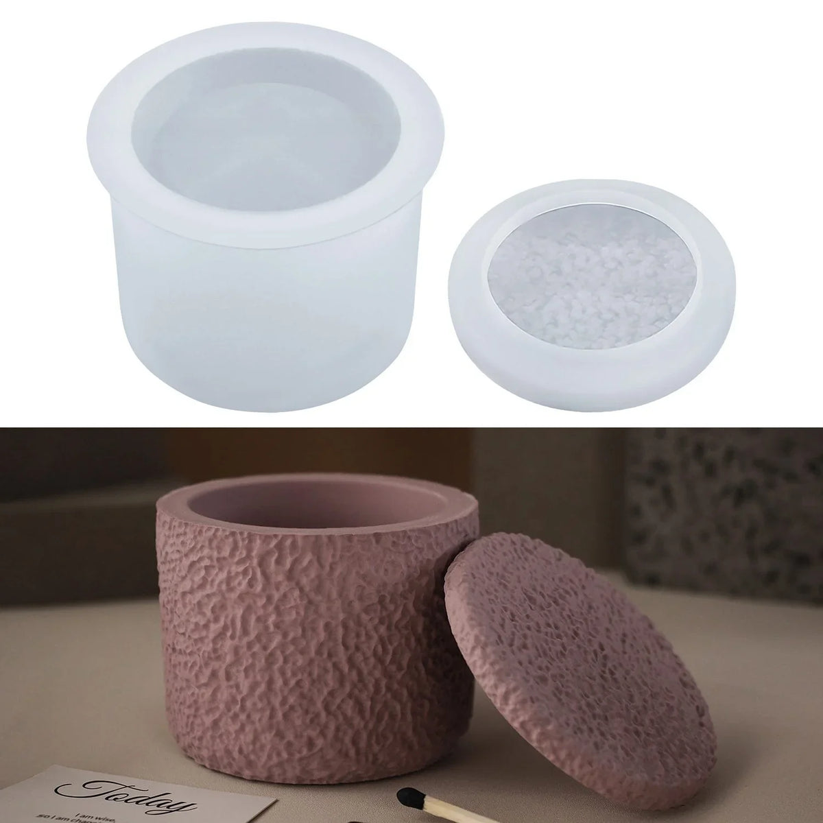 Candle & Resin Silicone Mould Round Shape Jewellery Box JSM52 l Pack of 1