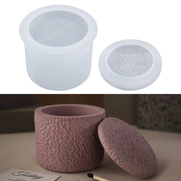 Candle & Resin  Silicone Mould Round Shape Jewellery Box JSM52 l Pack of 1