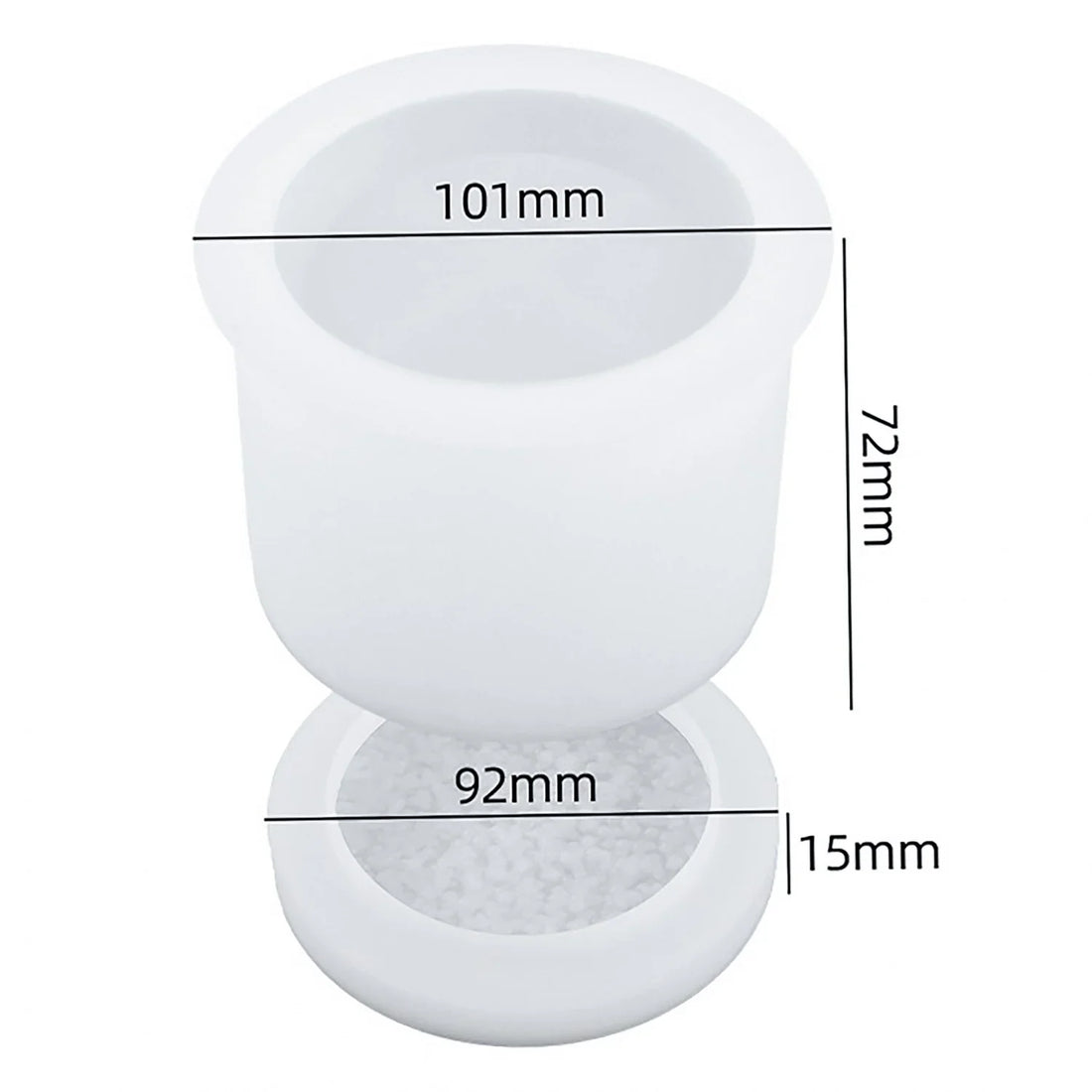 Candle & Resin  Silicone Mould Round Shape Jewellery Box JSM52 l Pack of 1