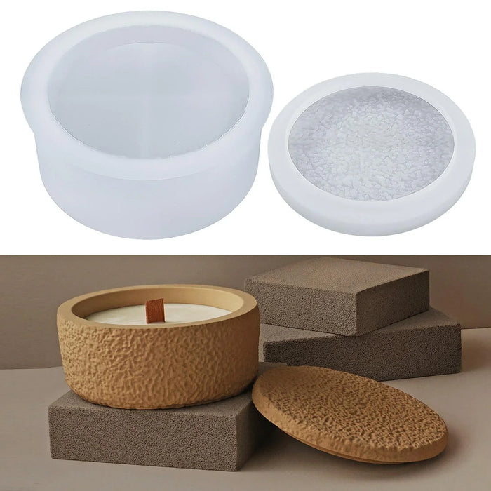 Candle & Resin Silicone Mould Jewellery Box Round With Lid JSM53 l Pack of 1