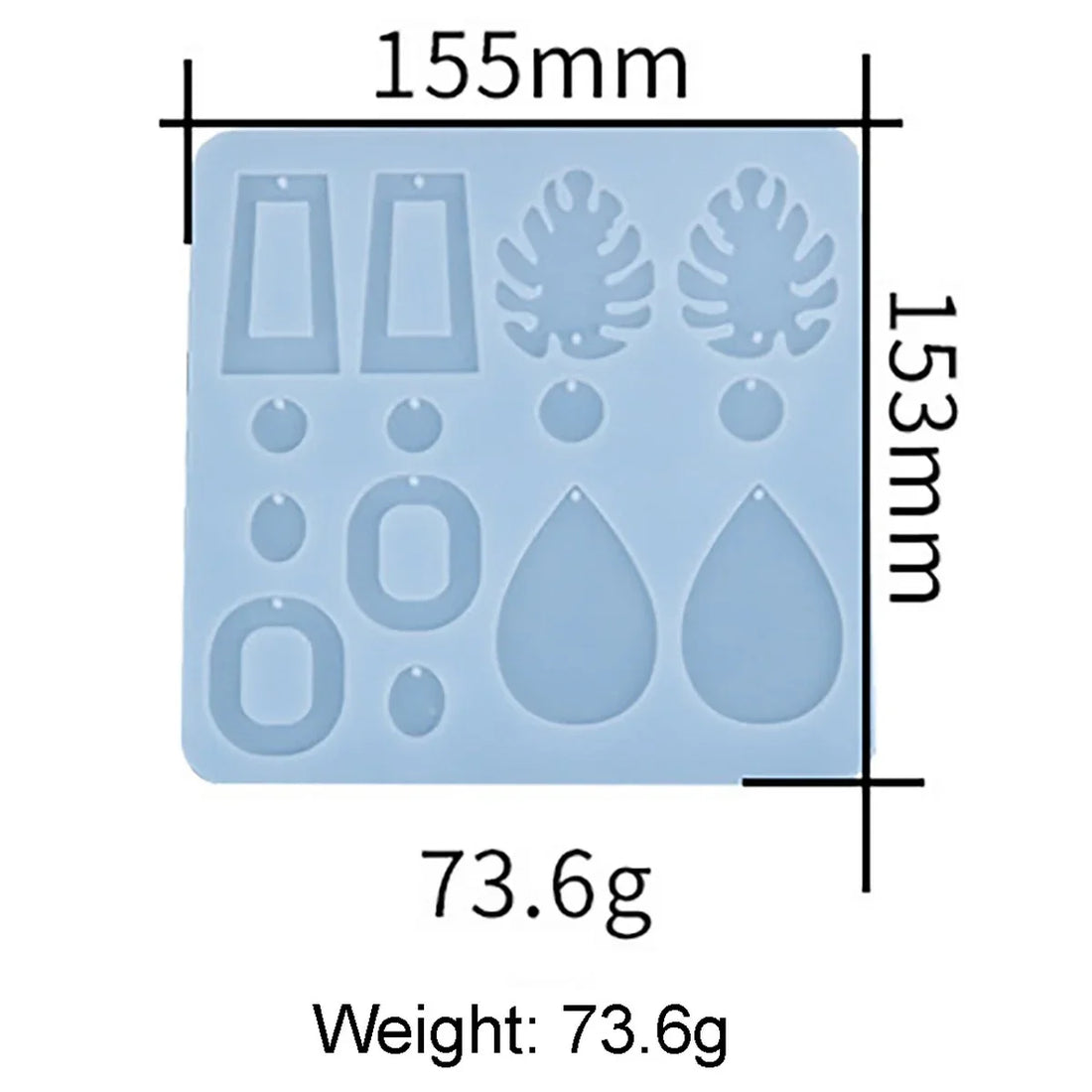 Candle & Resin  Silicone Mould Earring Design JSM59 l Pack of 1