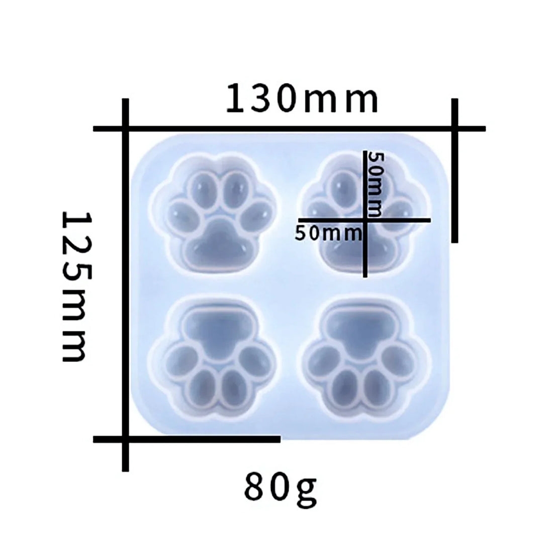 Candle & Resin  Silicone Mould Dog Foot Paw JSM60 l Pack of 1