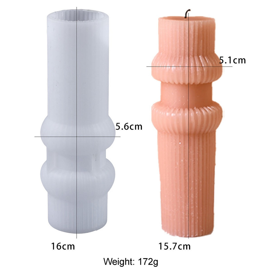 Silicone Mould Pillar Candle Design JSM63