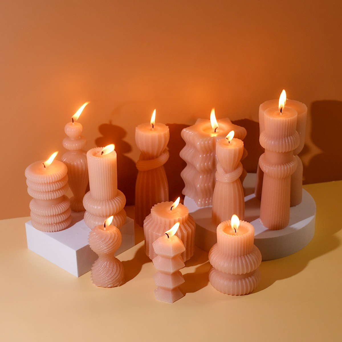 Silicone Mould Pillar Candle Design JSM63 - view 3